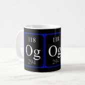 Tasse de l'élément 118 - noir d'Oganesson (Devant gauche)