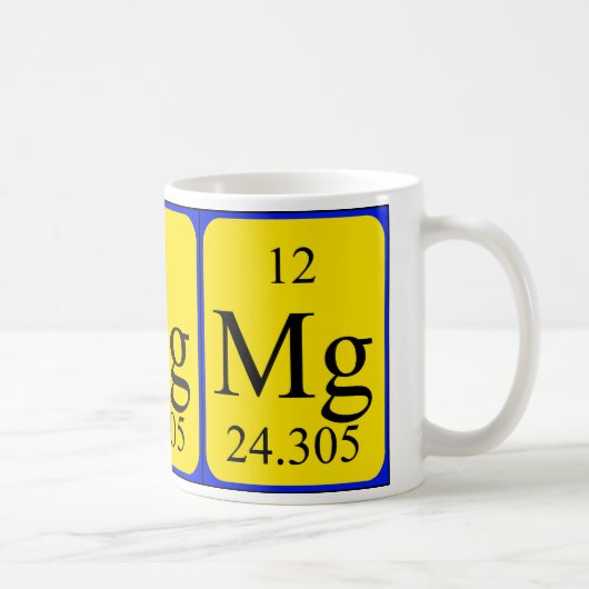 Tasse de l'élément 12 - magnésium (Droite)