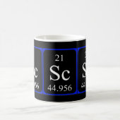 Tasse de l'élément 21 - scandium (Centre)