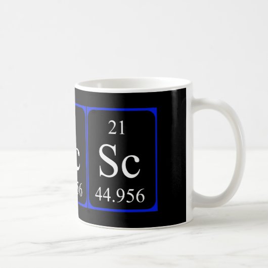 Tasse de l'élément 21 - scandium (Droite)