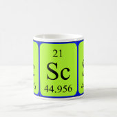 Tasse de l'élément 21 - scandium (Centre)