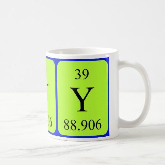 Tasse de l'élément 39 - yttrium (Droite)