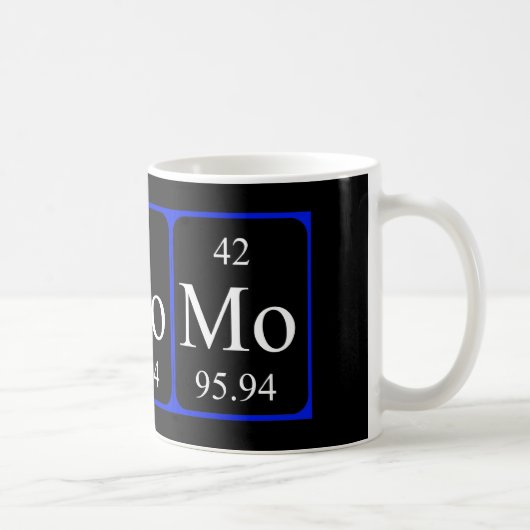 Tasse de l'élément 42 - molybdène (Droite)