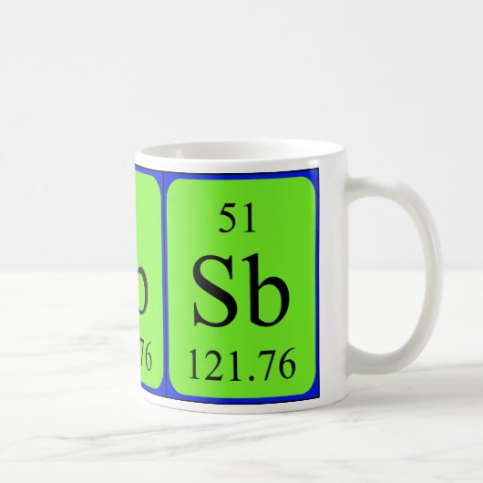 Tasse de l'élément 51 - antimoine (Droite)
