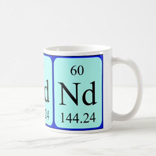 Tasse de l'élément 60 - néodyme (Droite)