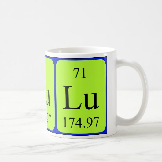 Tasse de l'élément 71 - lutécium (Droite)