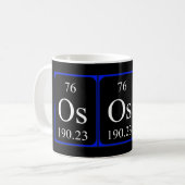 Tasse de l'élément 76 - osmium (Devant gauche)