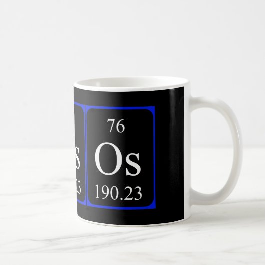 Tasse de l'élément 76 - osmium (Droite)