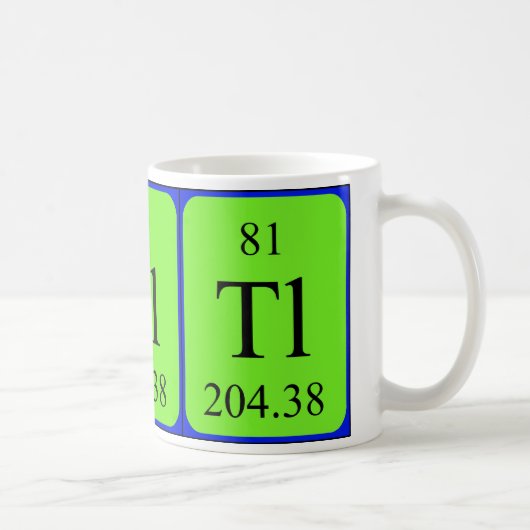 Tasse de l'élément 81 - thallium (Droite)