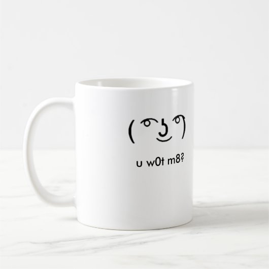 Tasse de Lenny "u w0t m8" (Gauche)