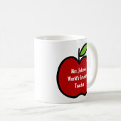 Tasse de l'enseignant avec pomme rouge | Conceptio (Devant droit)