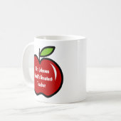 Tasse de l'enseignant avec pomme rouge | Conceptio (Devant gauche)