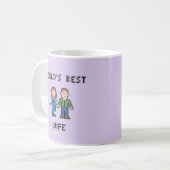 Tasse de l'épouse du monde de pixel la meilleure (Devant gauche)