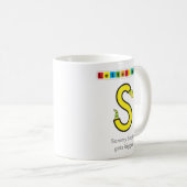 Tasse de Letterland | solides solubles (Devant droit)