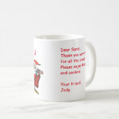 Tasse de lettre de Merci de Père Noël (Devant droit)