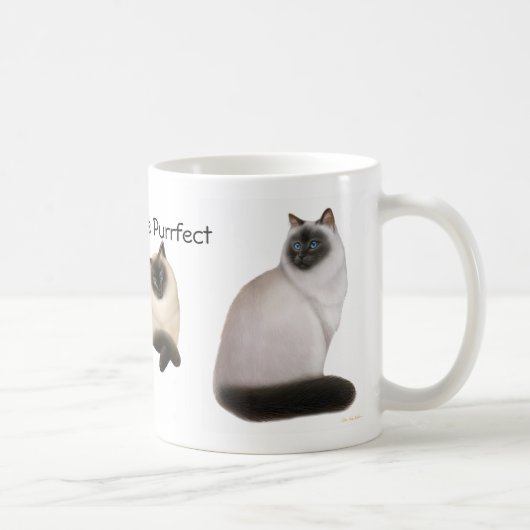 Tasse de l'Himalaya personnalisable de chats (Droite)