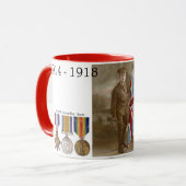 Tasse de l'hommage WW1. Nous nous rappellerons les (Devant gauche)