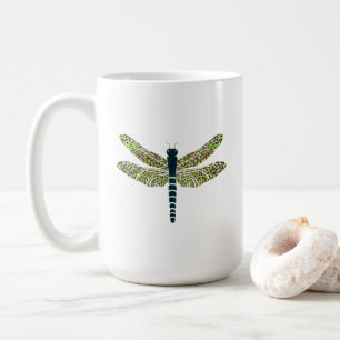 Tasse de libellule et de fleur de Sun de mandala