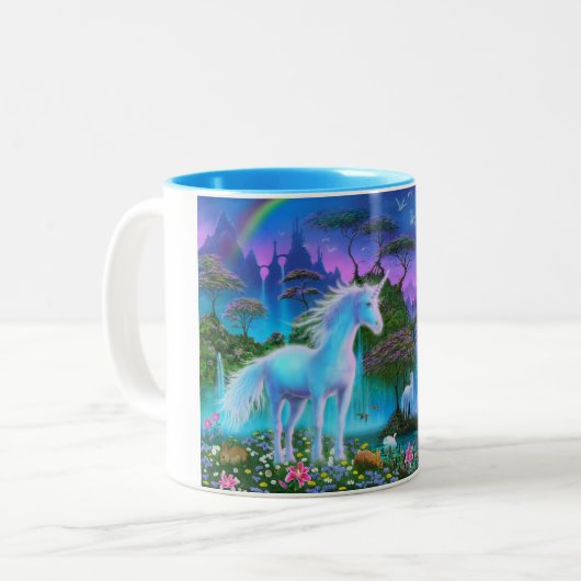 Tasse de licorne (poignée blanche) (Devant gauche)