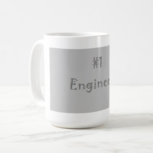 Tasse de l'ingénieur #1 (grise) (Devant gauche)