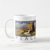 Tasse de lion et d'agneau de paix (Gauche)