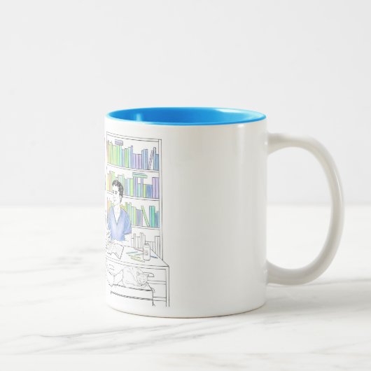 Tasse de livre de coloriage d'Adrien et de Jake (Droit)