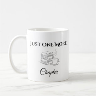 Tasse de livre minimaliste Just One More Chapter