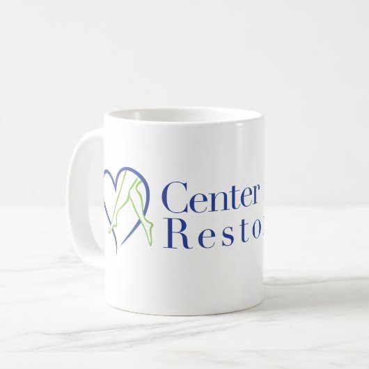 Tasse de logo - blanc (Devant gauche)