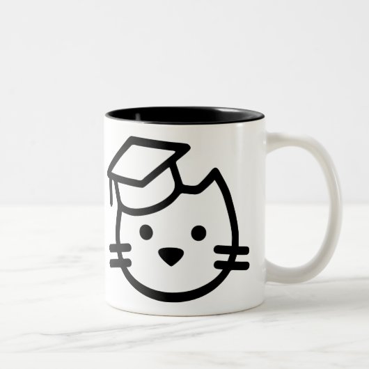 Tasse de logo d'académie de chaton (Droit)