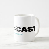 Tasse de logo de B-Fonte avec l'URL de Teal (Devant droit)