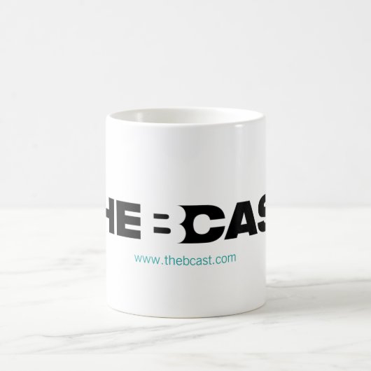 Tasse de logo de B-Fonte avec l'URL de Teal (Centre)