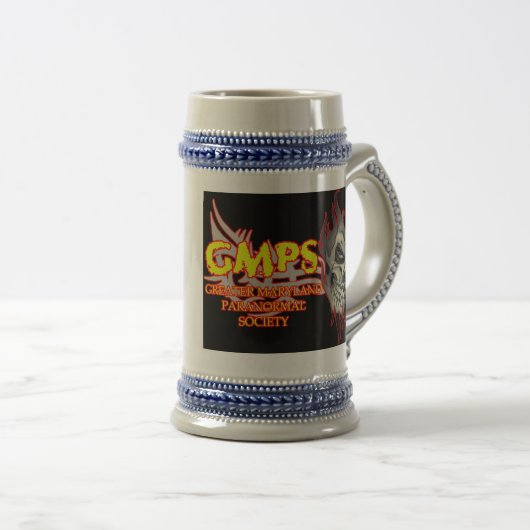 Tasse de logo de boule de crâne de GMPs (Devant droit)