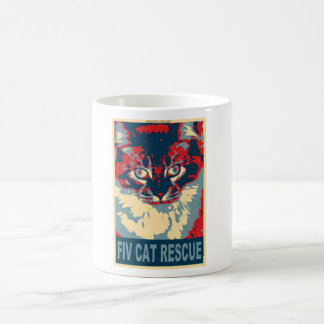 tasse de logo de délivrance de chat de fiv