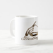 Tasse de logo de GeneaBloggers (Devant gauche)