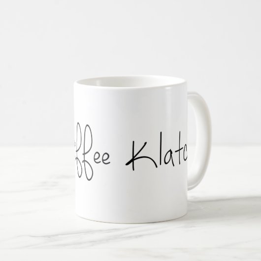 Tasse de logo de Klatch de café (Devant droit)