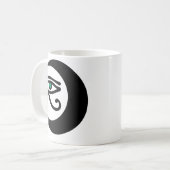Tasse de logo de LunaSees (noir avec l'iris de (Devant gauche)