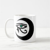 Tasse de logo de LunaSees (noir avec l'iris de (Gauche)