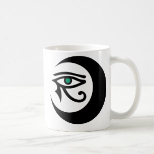 Tasse de logo de LunaSees (noir avec l'iris de