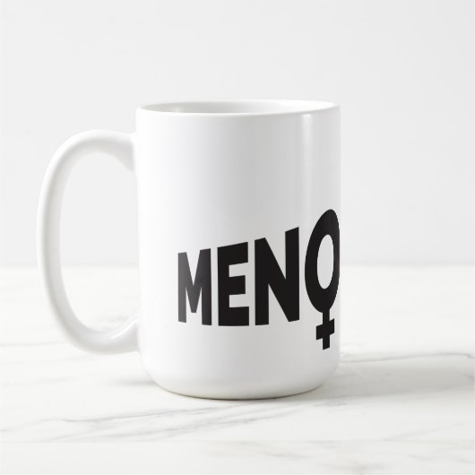 Tasse de logo de Menopodcast - 15 onces (Gauche)