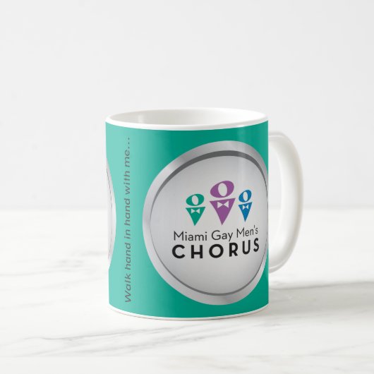 Tasse de logo de MGMC - Teal (Devant droit)