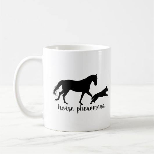 Tasse de logo de phénomènes de cheval (Gauche)