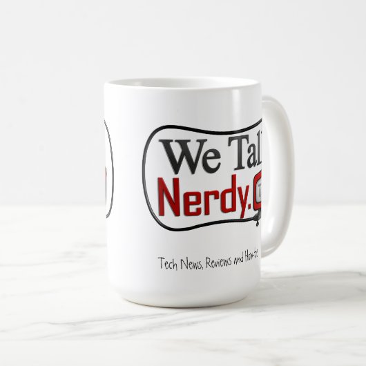 Tasse de logo de WeTalkNerdy.tv (Devant droit)