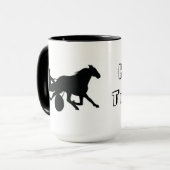 Tasse de logo d'entraîneur de cheval (Devant gauche)