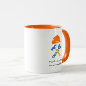 Tasse de logo d'entreprise de construction (Devant droit)