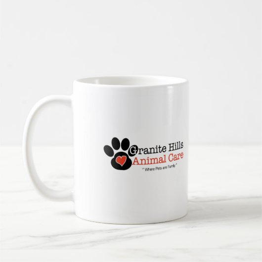 Tasse de logo des soins des animaux de collines de (Gauche)