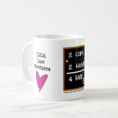 Tasse de logo du ♥ 2care2teach4kids de (Devant gauche)