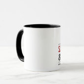 Tasse de logo économisant de cas et d'amis (Devant gauche)