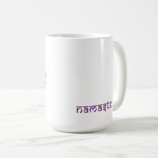 Tasse de l'OM (aum) et du Namaste (Devant droit)