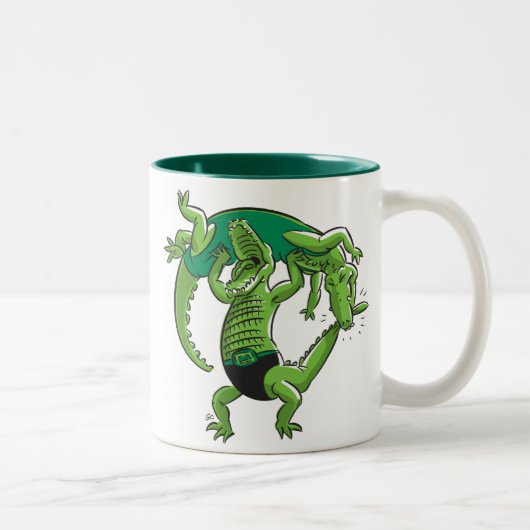 Tasse de lutte d'alligator (Droit)