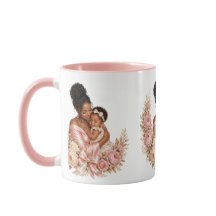Tasse de luxe pour la fête des mères, mère et enfa